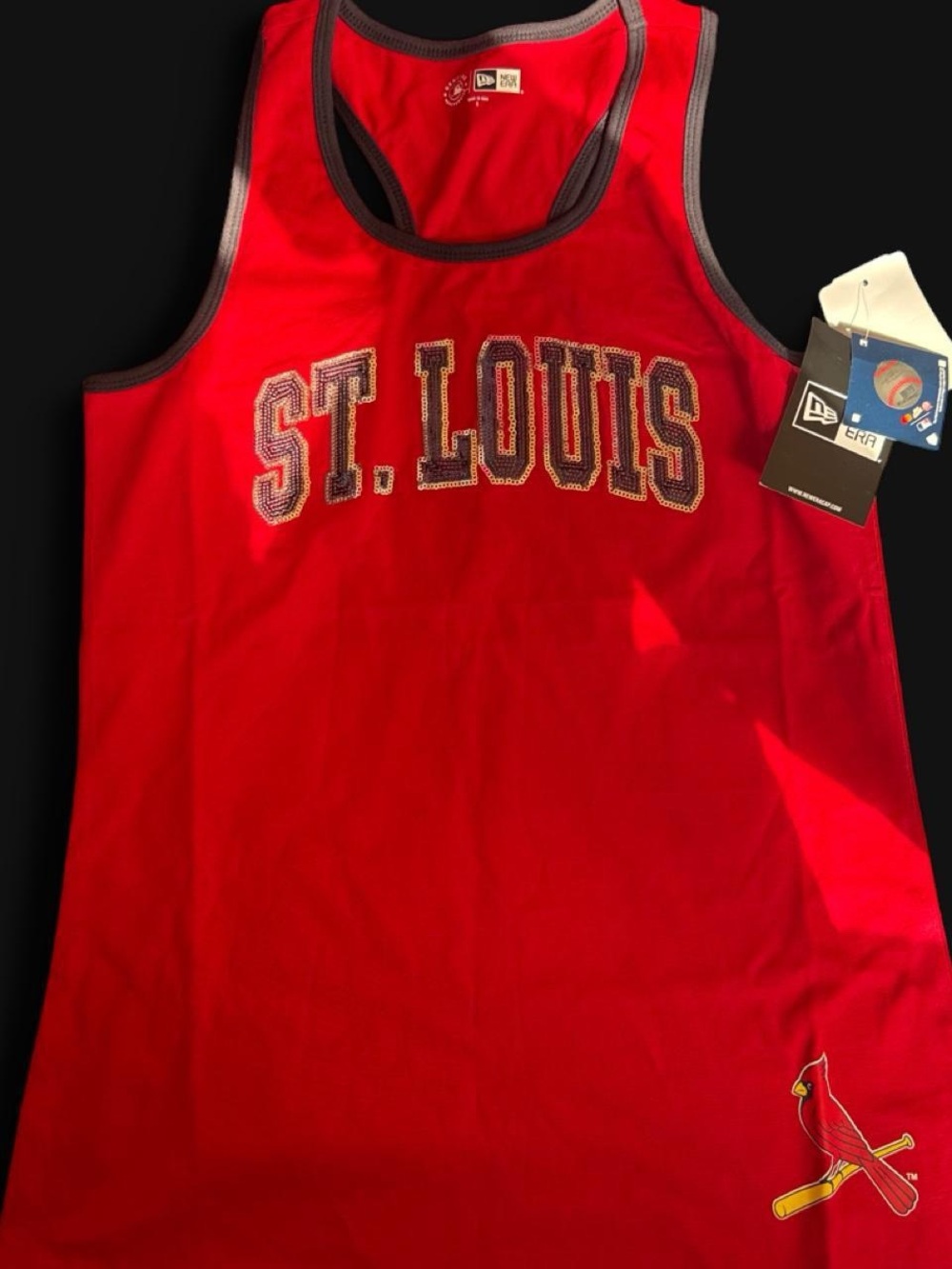 New Era Red St. Louis Kids Tank Top with Cardinals Logo